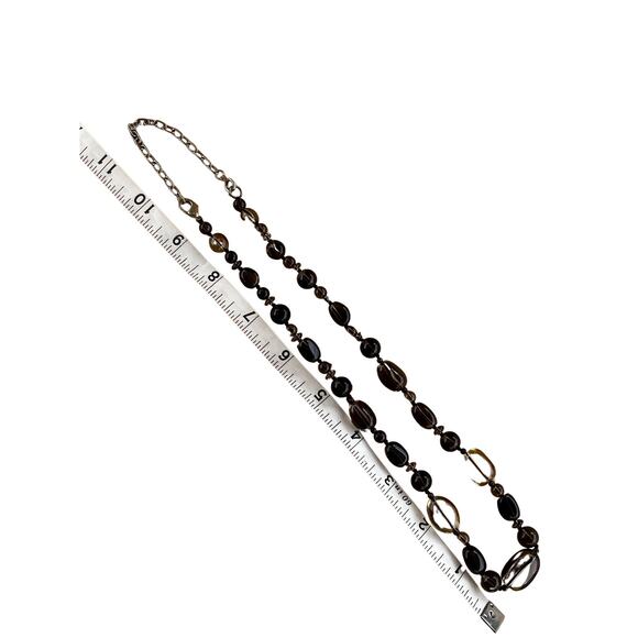 Vintage Smoky Quartz Beaded Necklace - Picture 4 of 4